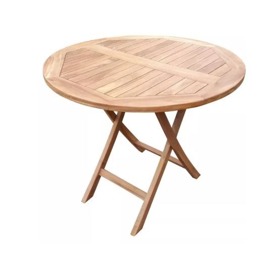 De Vries Klapptisch Woodie 90 cm rund Teak